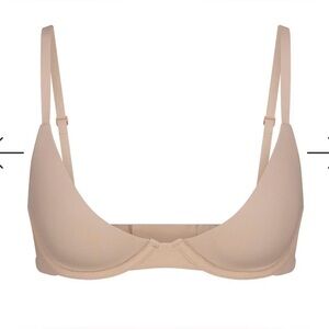 Skims Seamless Tan Scoop Bra